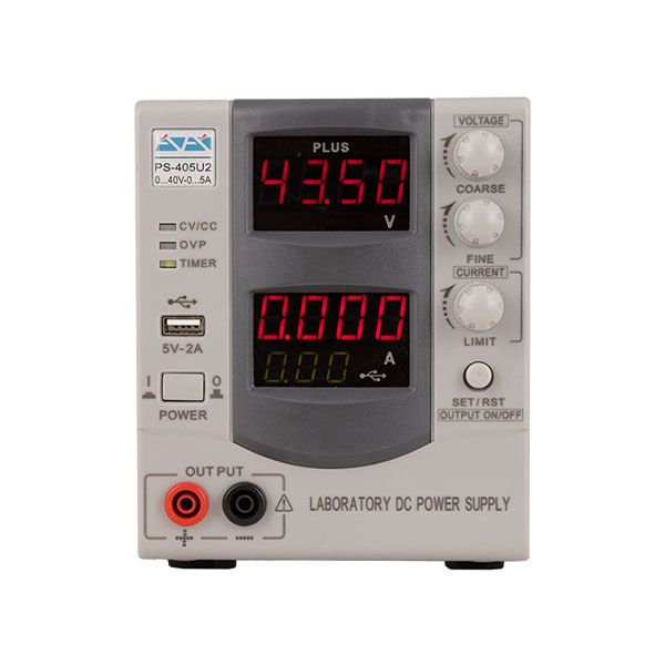 منبع تغذیه متغیر 0 تا 40 ولت 5 آمپر ADAK سری PLUS مدل PS-405U2