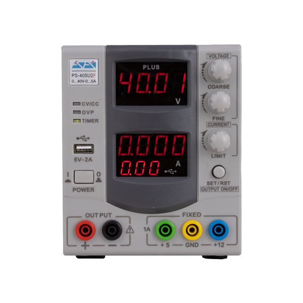 منبع تغذیه متغیر 0 تا 40 ولت 5 آمپر ADAK سری PLUS مدل PS-405U2F