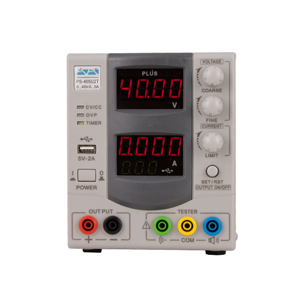 منبع تغذیه متغیر 0 تا 40 ولت 5 آمپر ADAK سری PLUS مدل PS-405U2T