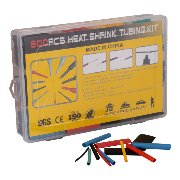 پک 800 عددی شیرینگ حرارتی رنگی در 5 رنگ و 12 سایز مختلف
