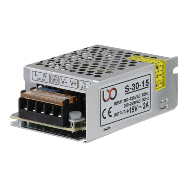 منبع تغذیه سوییچینگ 15 ولت 2 آمپر LXO مدل S-30-15