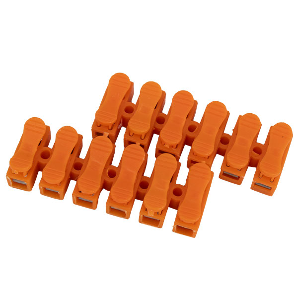ترمینال برق فشاری نارنجی 6 پین سایز کوچک