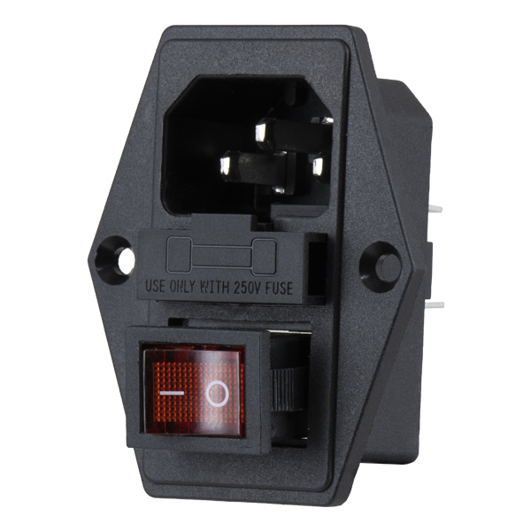 جک پاور فیوز دار و کلید دار پیچ خور مدل IEC350 C14