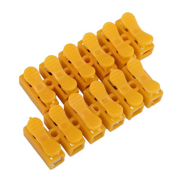 ترمینال برق فشاری زرد 6 پین سایز کوچک