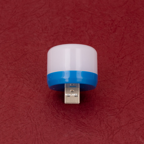 لامپ ال ای دی USB مدل 3 وات هفت رنگ بدنه آبی