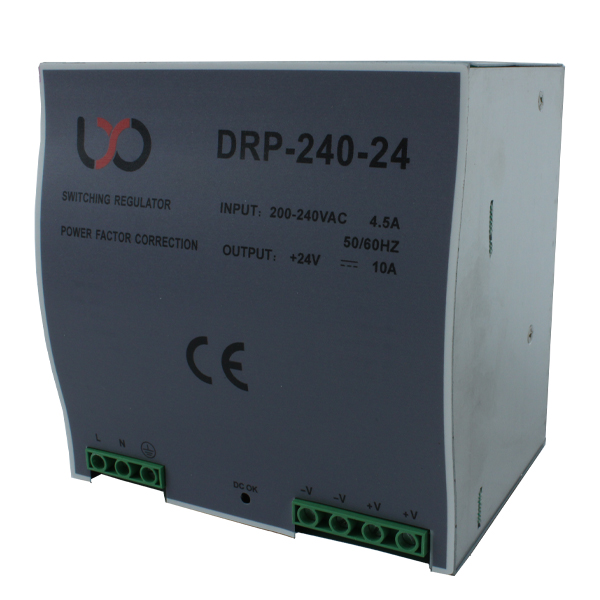 منبع تغذیه صنعتی ریلی 24 ولت 10 آمپر LXO مدل DRP-240-24