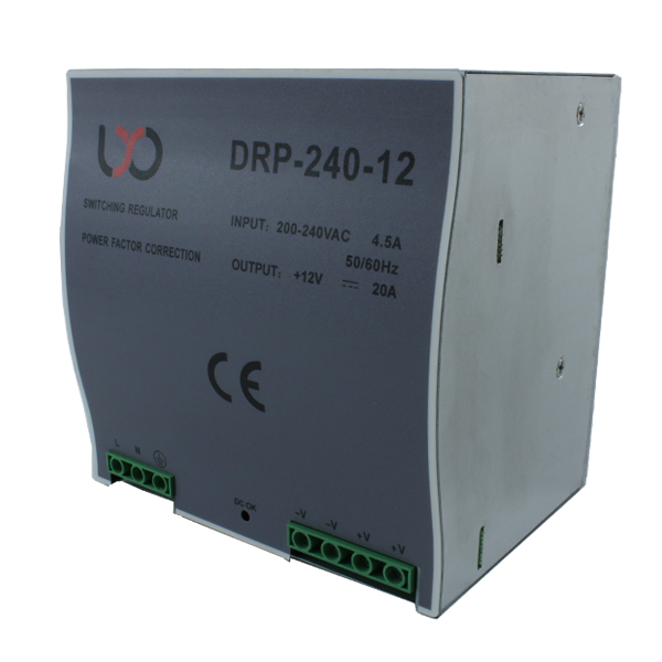 منبع تغذیه صنعتی ریلی 12 ولت 20 آمپر LXO مدل DRP-240-12