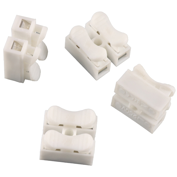 ترمینال برق فشاری سفید 2 پین سایز کوچک