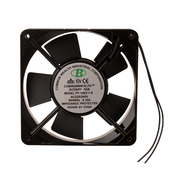 فن مربع 220 ولت 0.10 آمپر 12×12 B مدل FP-108X-1-S
