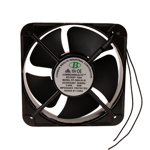 فن مربع بلبرینگی 220 ولت 65 وات 20×20 B مدل FP-108K-S1-B