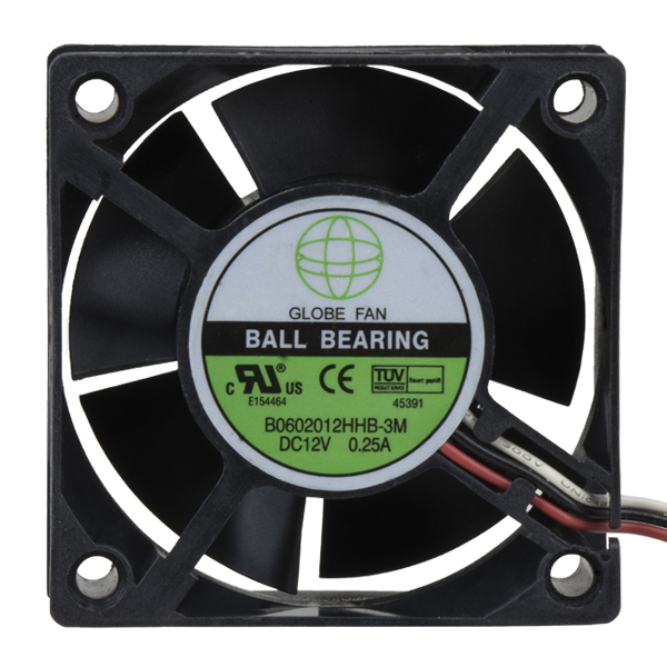 فن مربع 12 ولت 0.25 آمپر بلبرینگی 6×6 Globe Fan