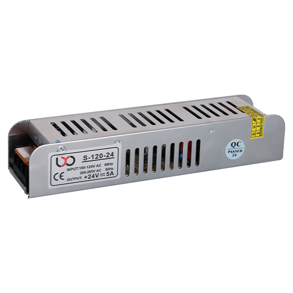 منبع تغذیه سوییچینگ 24 ولت 5 آمپر LXO مدل SLIM