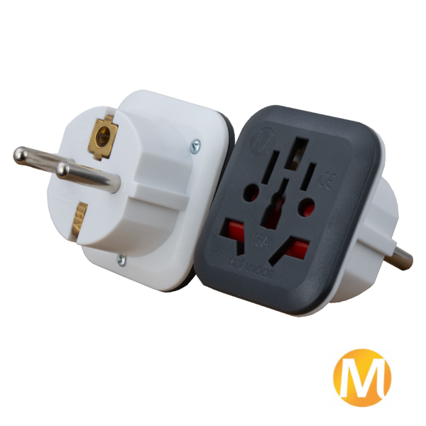 تبدیل دیواری مربع 3 به 2 مدیانور 16 آمپر مدل SH1059